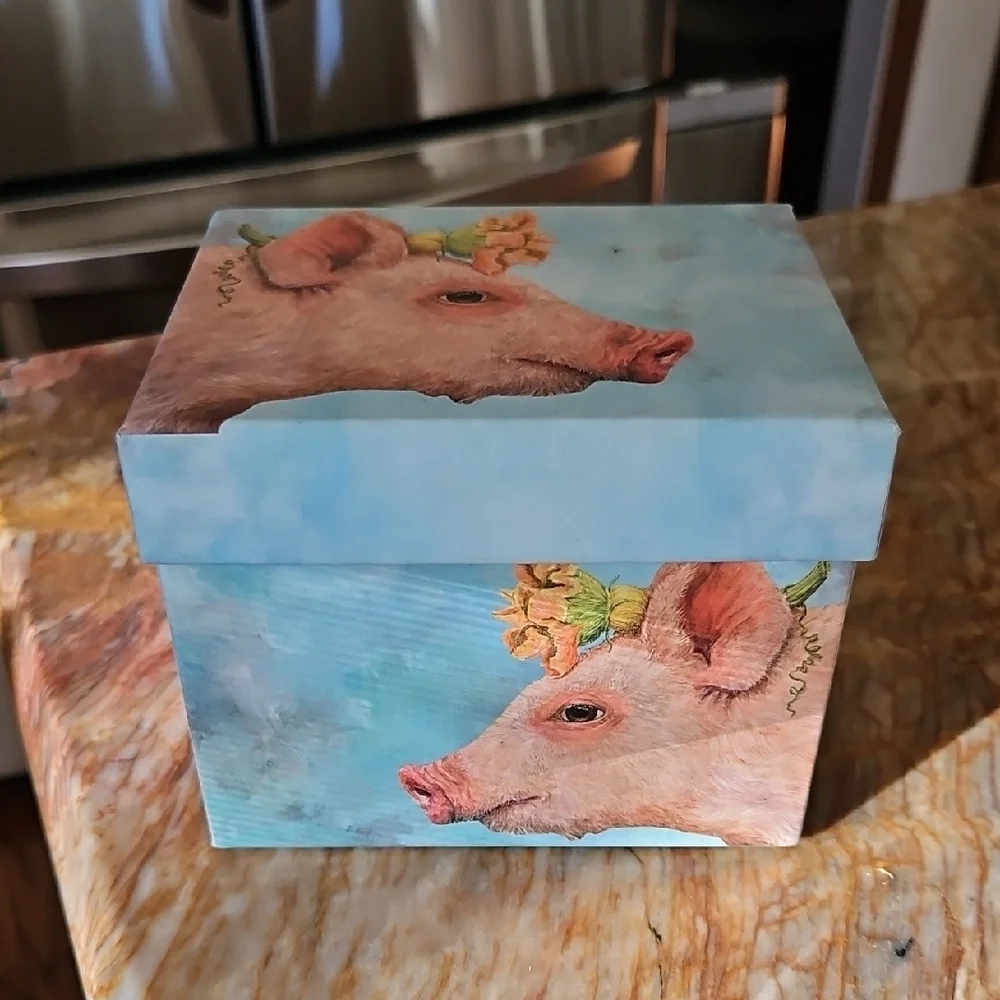 Whimsical Pig Design Box